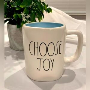 NEW Rae Dunn Choose Joy Mug with Blue Interior